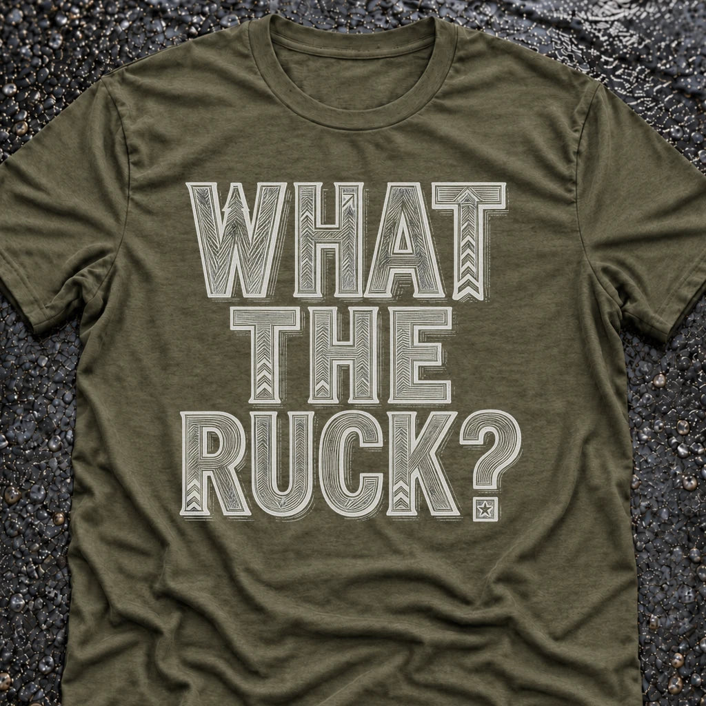 Freedom Ops WHAT THE RUCK T-shirt in military green
