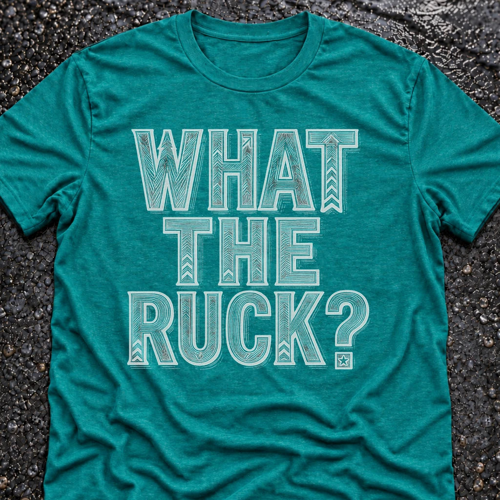 Freedom Ops WHAT THE RUCK T-shirt in vintage turquoise